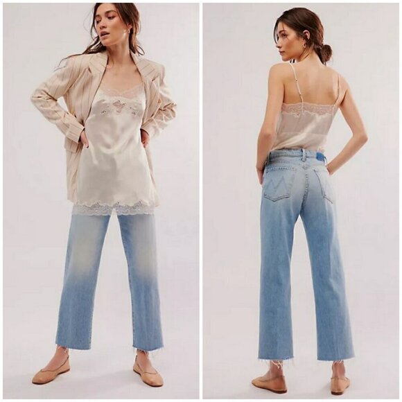 💕MOTHER SUPERIOR💕 The Rambler Zip Ankle Fray Jeans ~ I'm With the Band 29 NWT - Picture 4 of 16